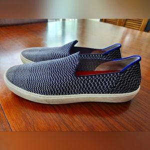 Rothys , original slip ons, blue/white pattern, size 11